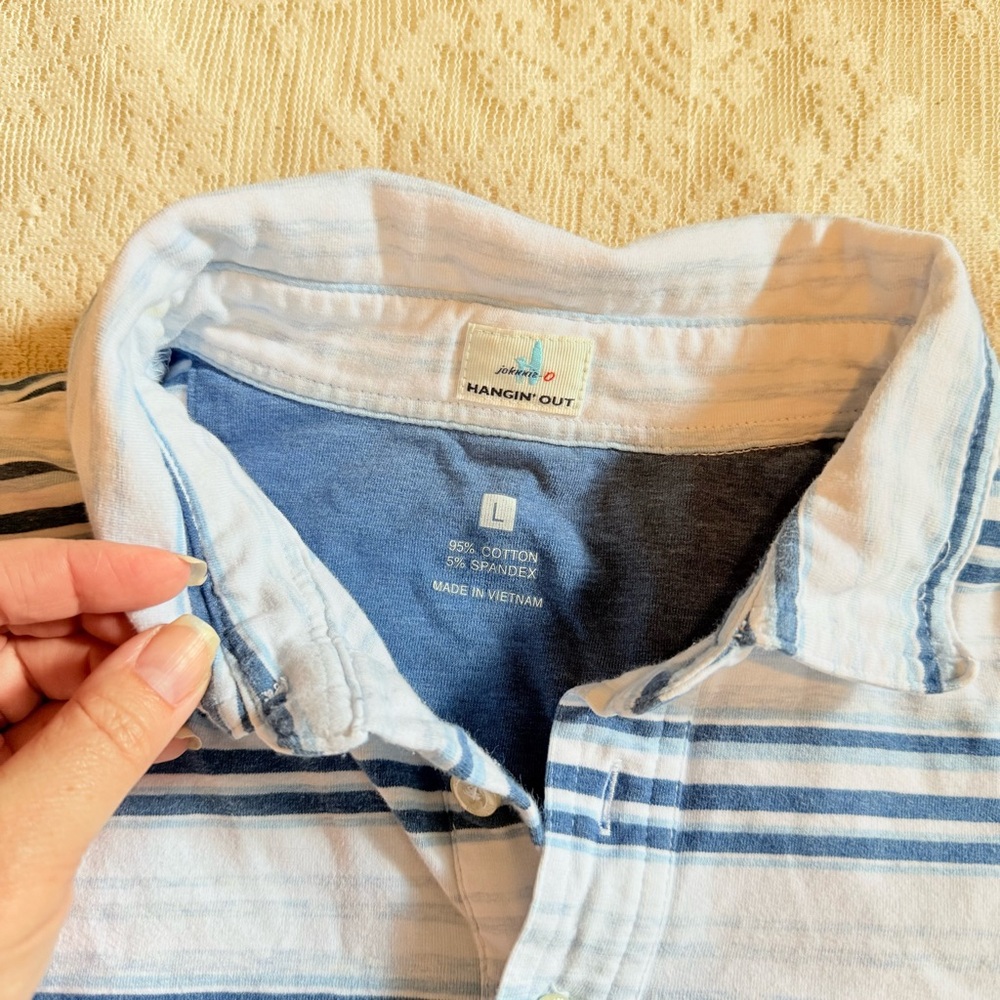 Johnnie-O Dabney Hangin out striped polo - Picture 3 of 8